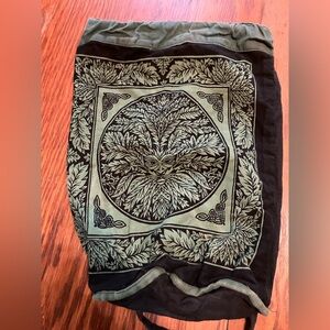 Tree Pattern 100% cotton Drawstring backpack